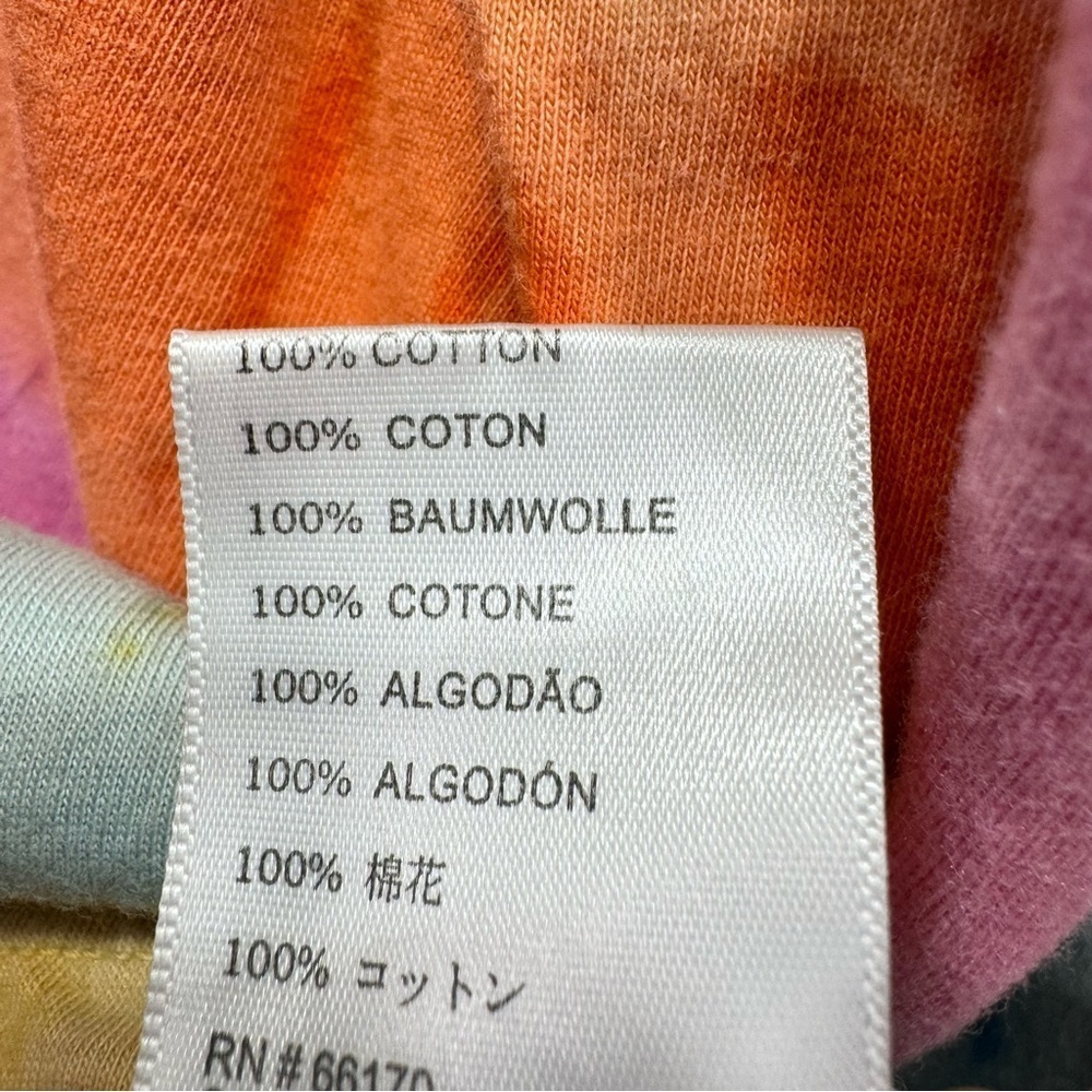Urban Outfitters Anthropologie Y2K Rainbow Tie Dye Long Sleeve Top Size Small - Picture 12 of 12